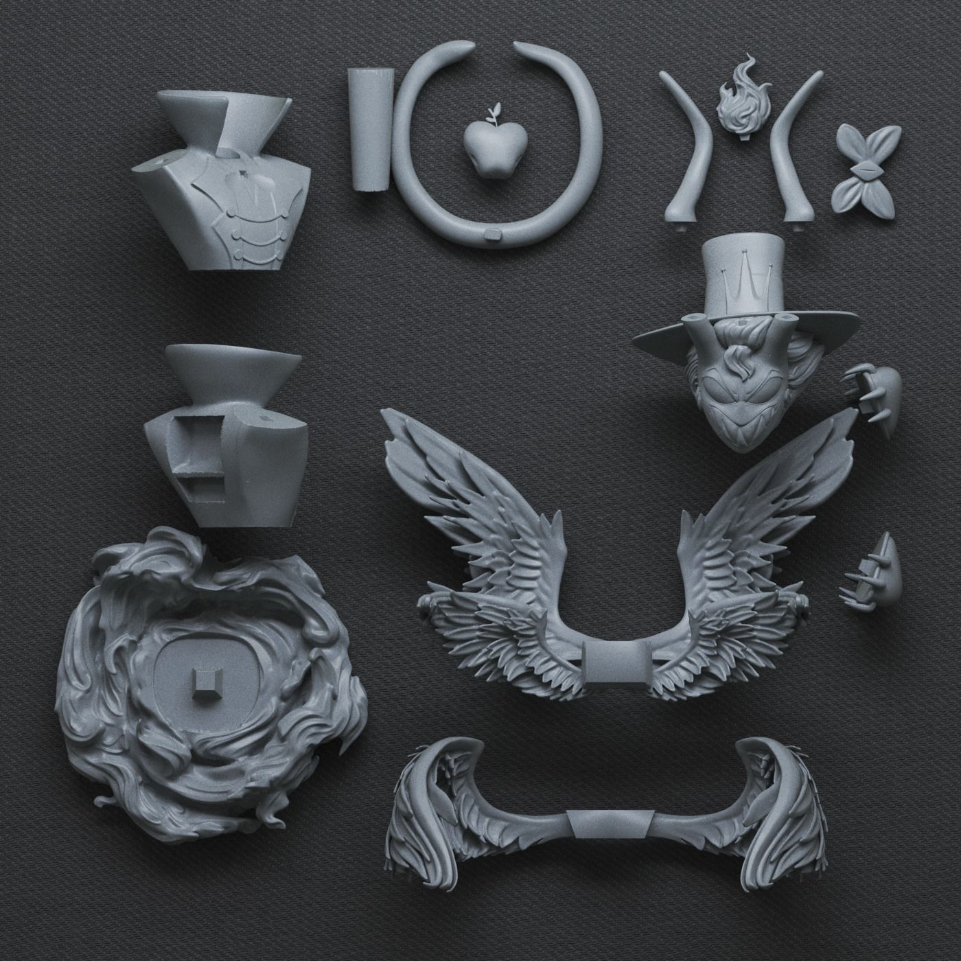 HAZBIN HOTEL - LUCIFER MORNINGSTAR BUST- 3D print model_6