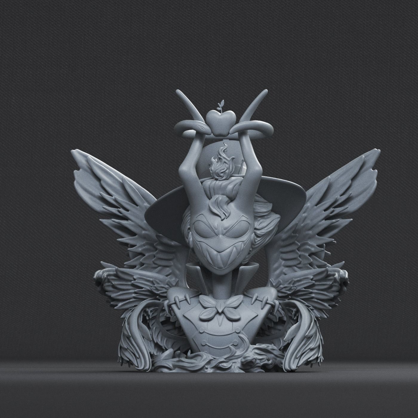 HAZBIN HOTEL - LUCIFER MORNINGSTAR BUST- 3D print model_1