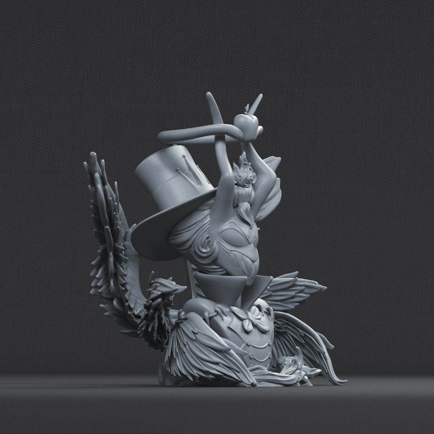 HAZBIN HOTEL - LUCIFER MORNINGSTAR BUST- 3D print model_3