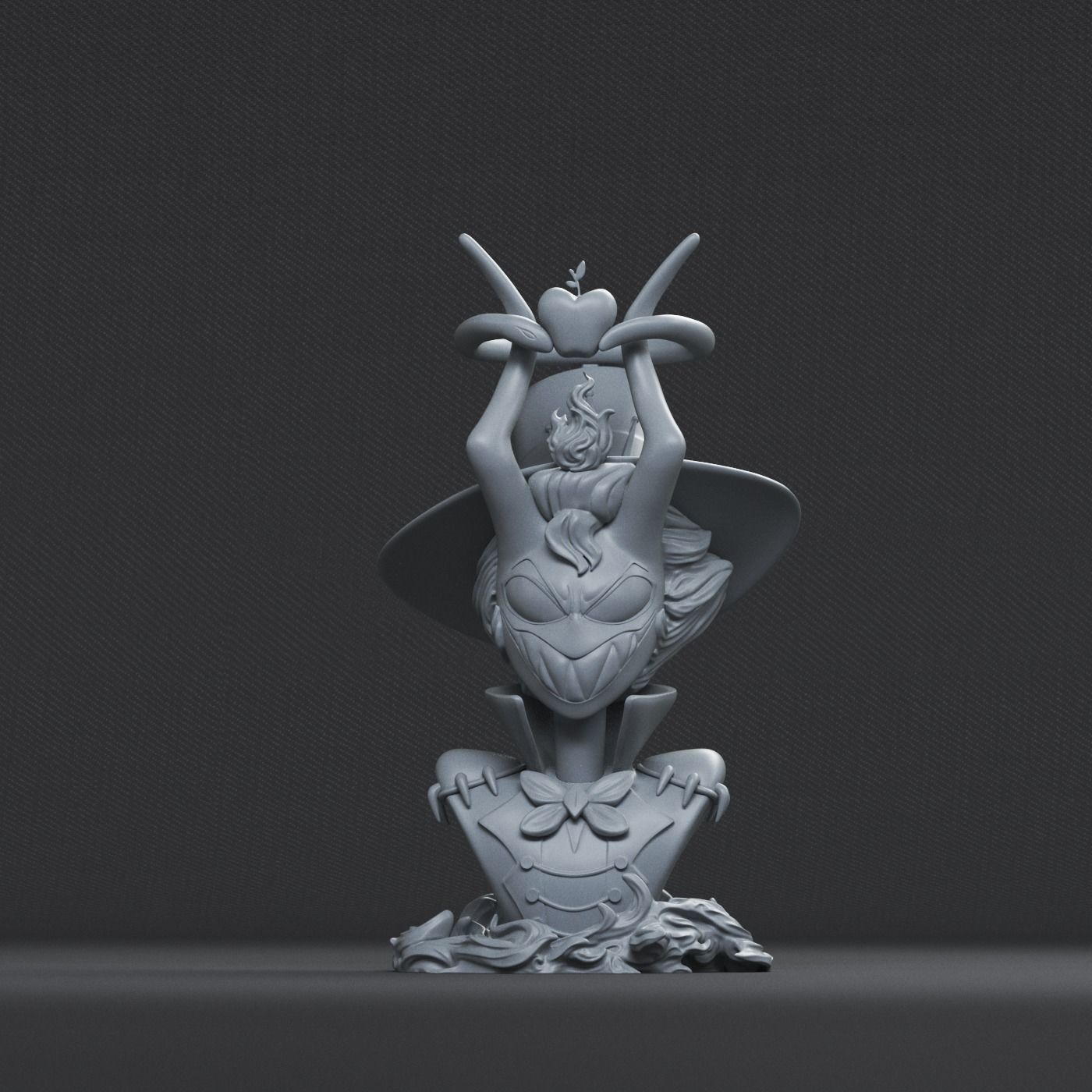 HAZBIN HOTEL - LUCIFER MORNINGSTAR BUST- 3D print model_5