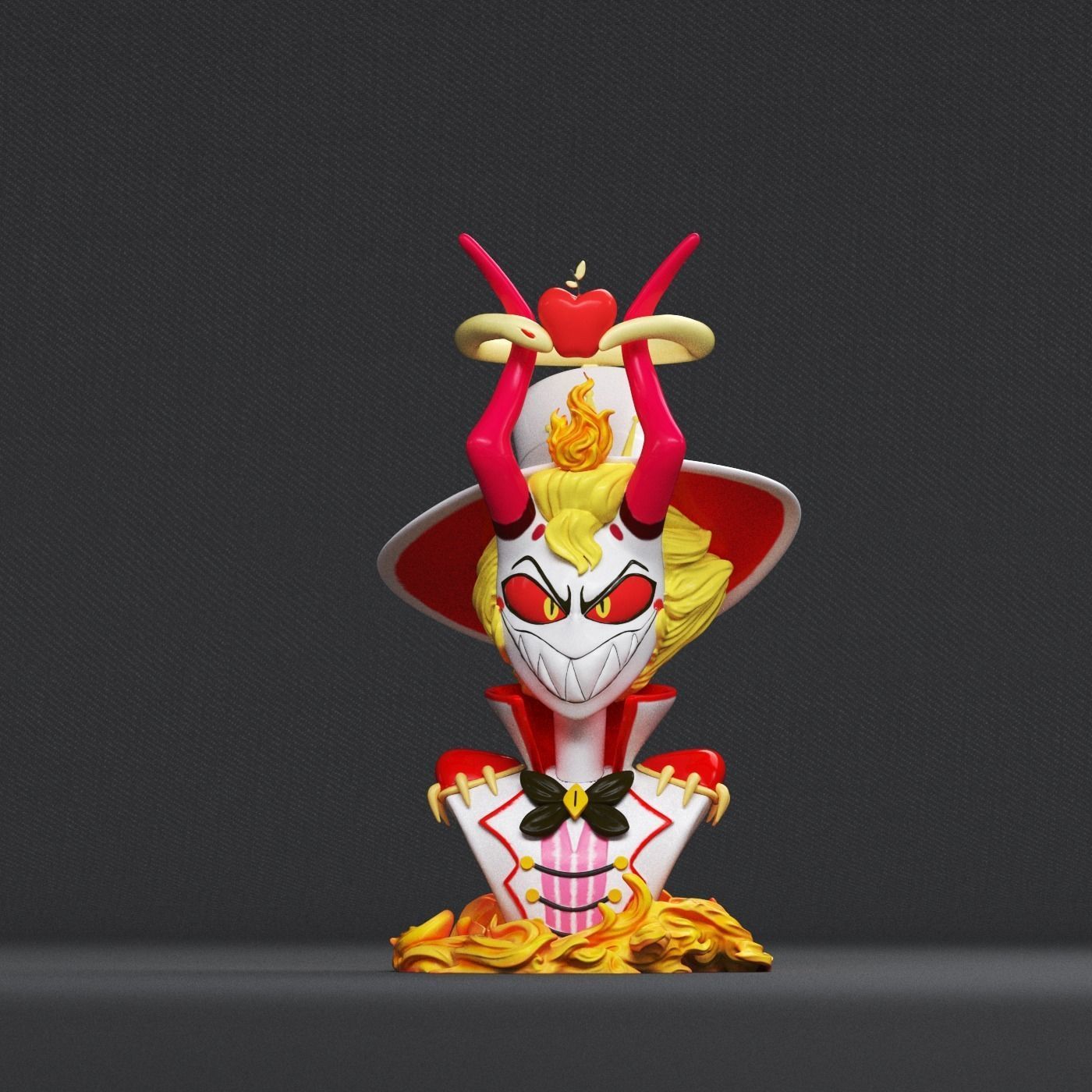 HAZBIN HOTEL - LUCIFER MORNINGSTAR BUST- 3D print model_4