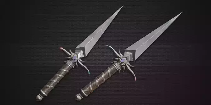 Fantasy Dagger 6  Low-poly 3D model