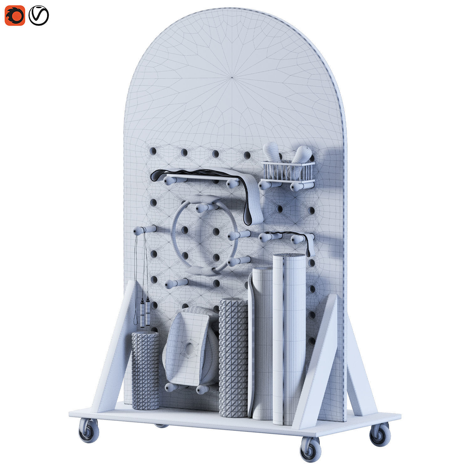 yoga set 06 3D model_2