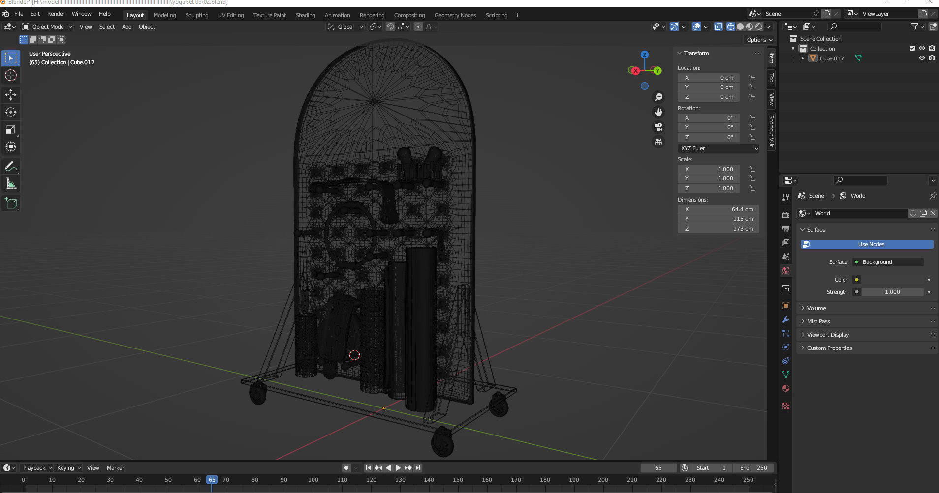 yoga set 06 3D model_7