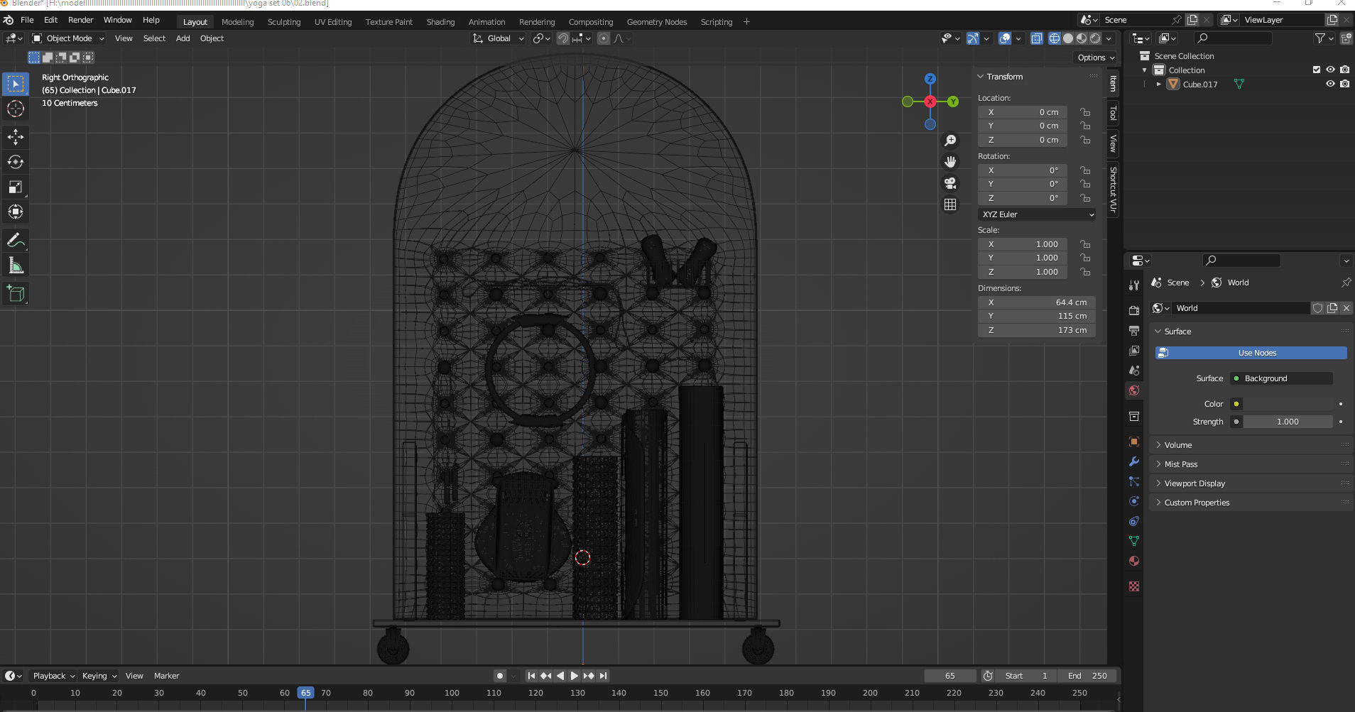 yoga set 06 3D model_3