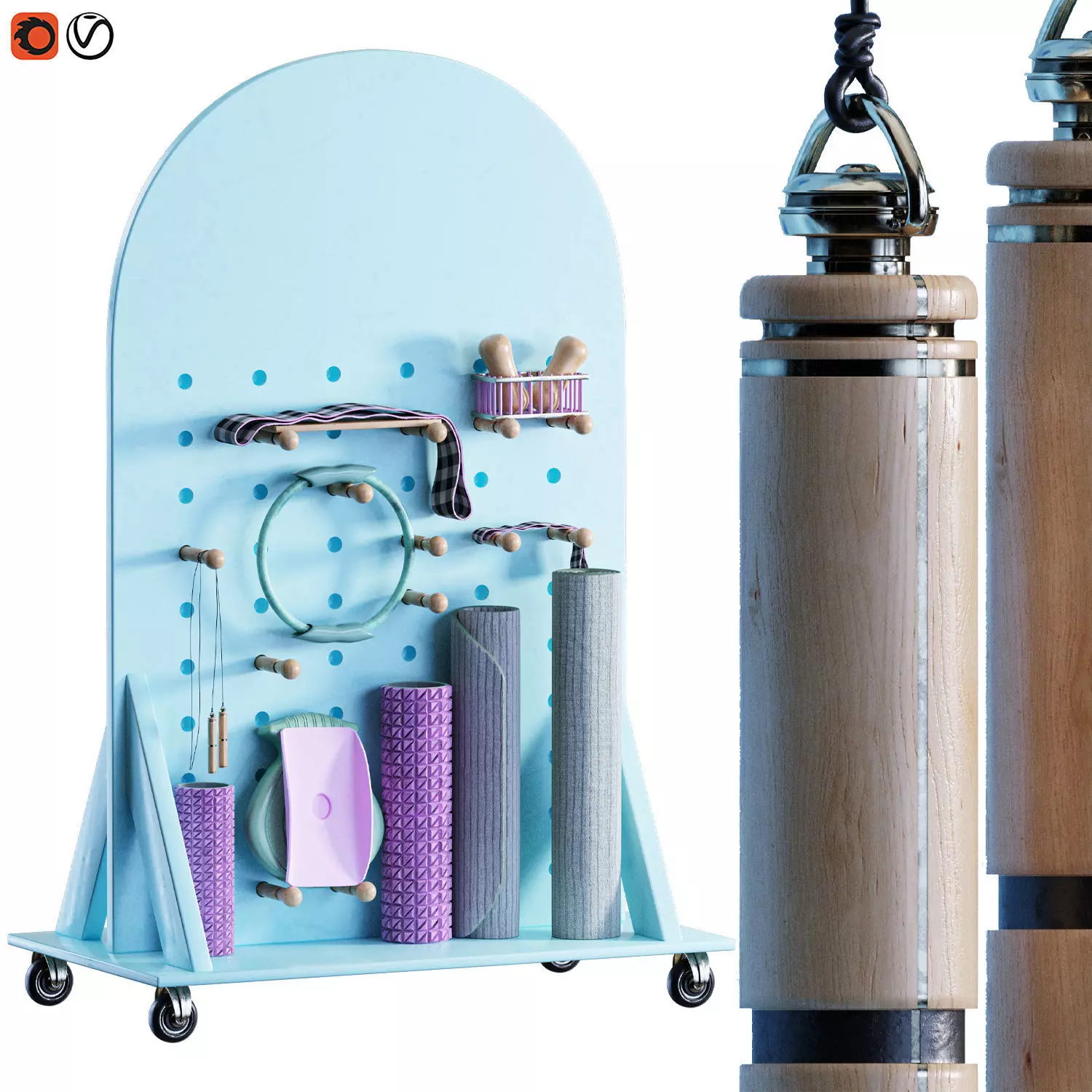 yoga set 06 3D model_0