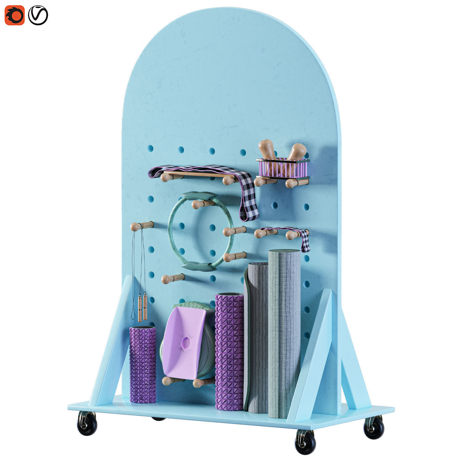 yoga set 06 3D model_1