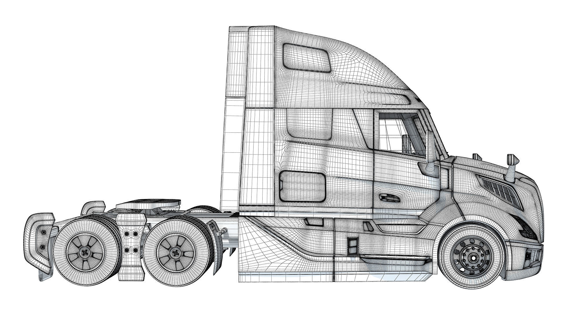 2024 Semi Truck 3D model_14