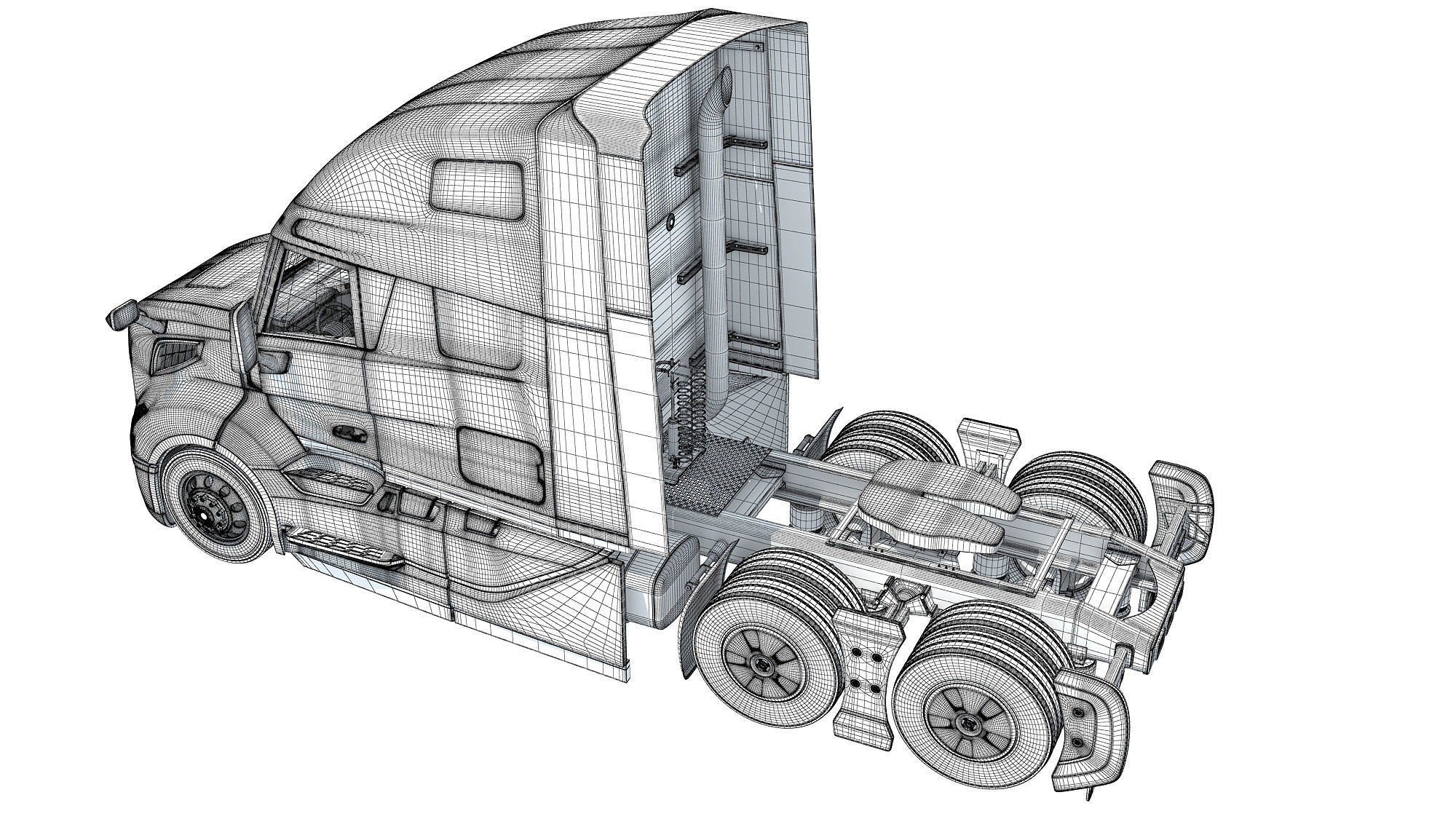 2024 Semi Truck 3D model_16