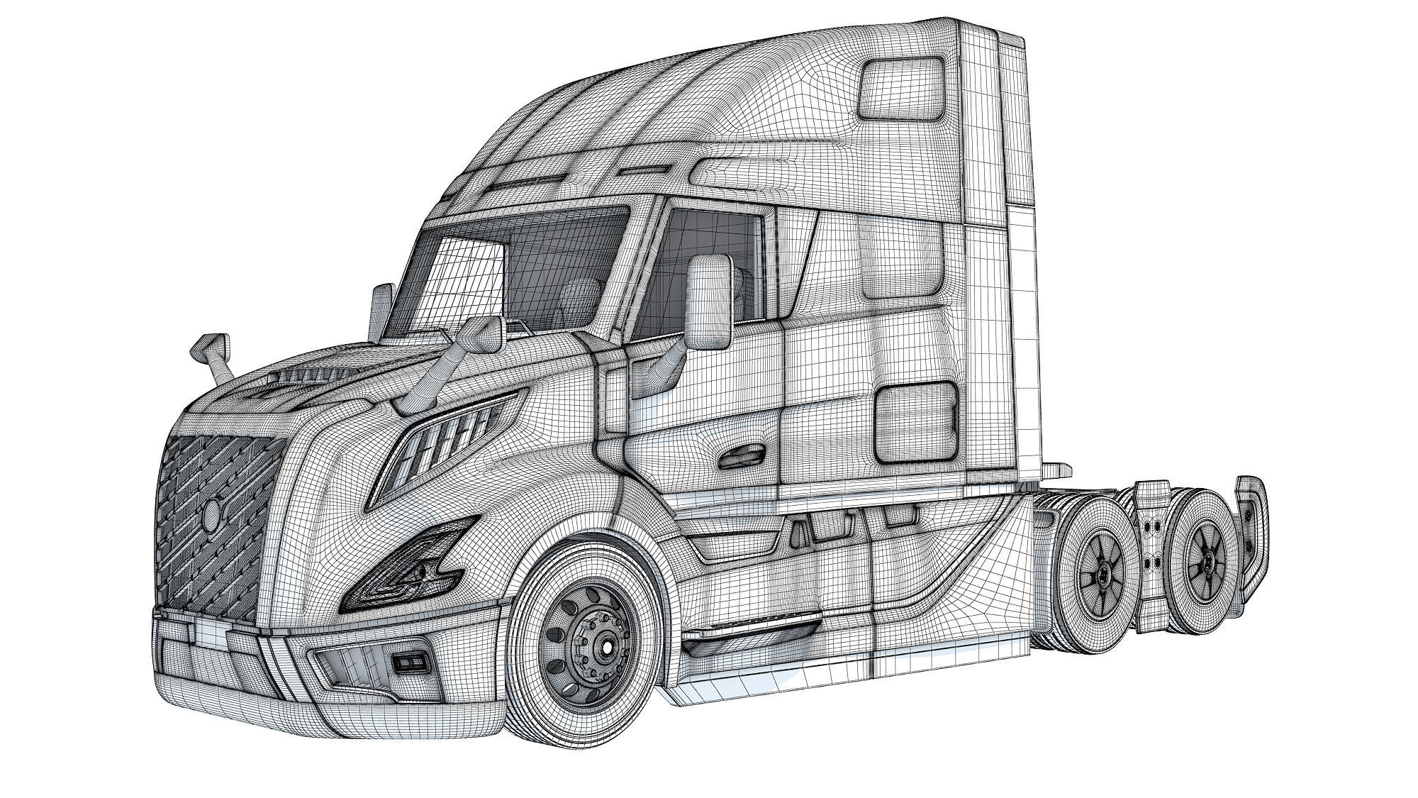 2024 Semi Truck 3D model_13