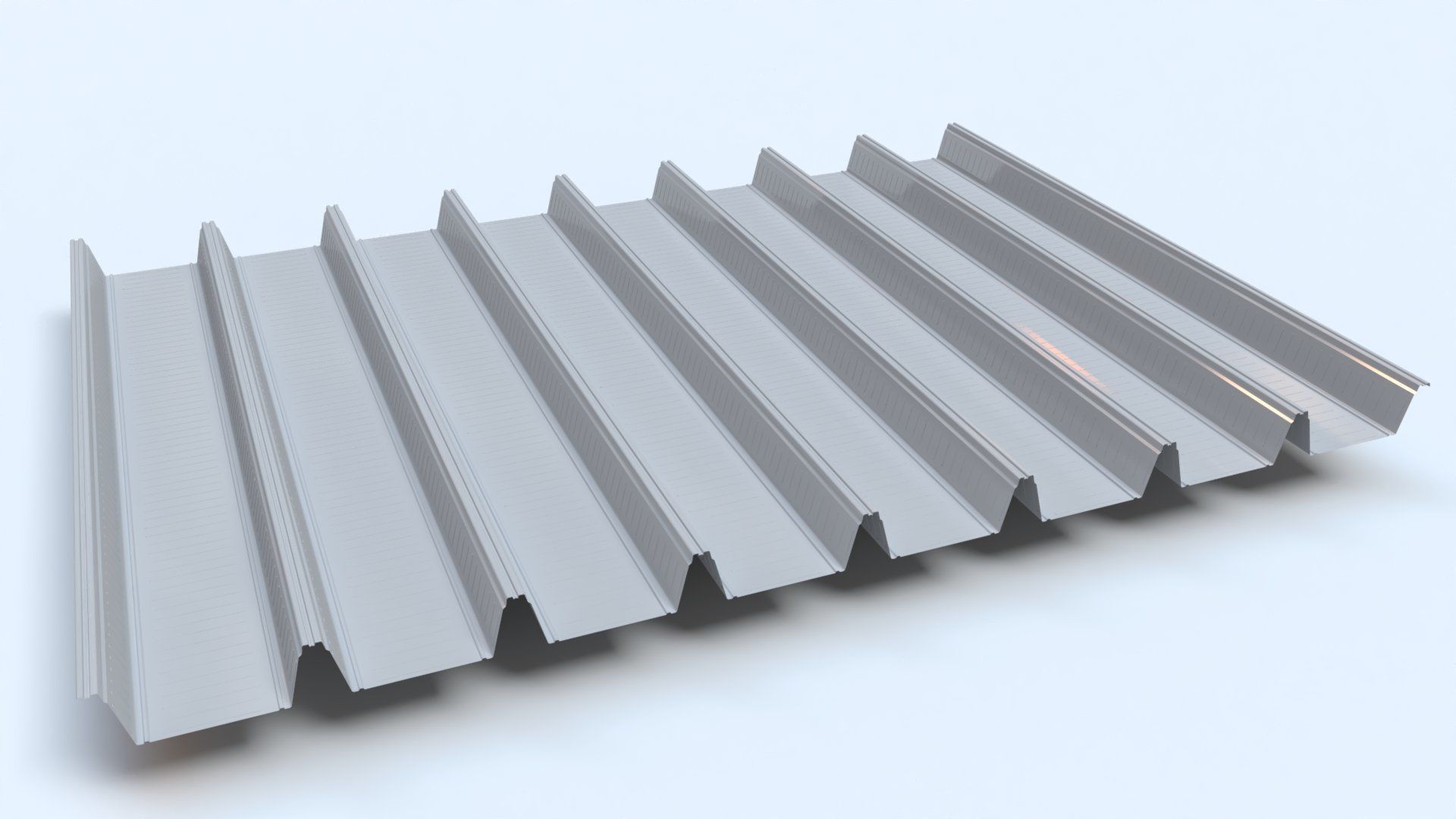 Composite Metal Deck Flooring 3D model_1