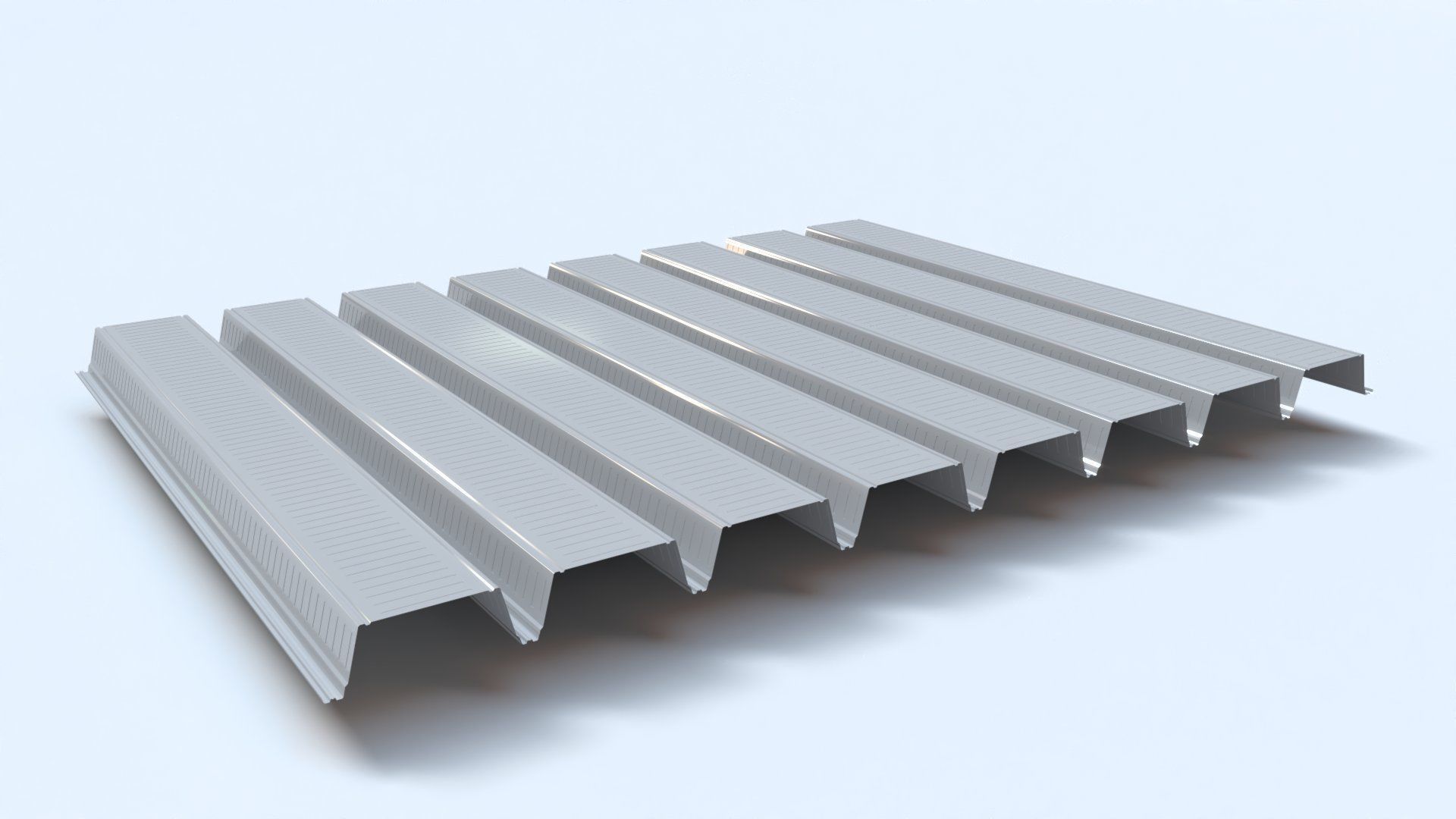 Composite Metal Deck Flooring 3D model_2