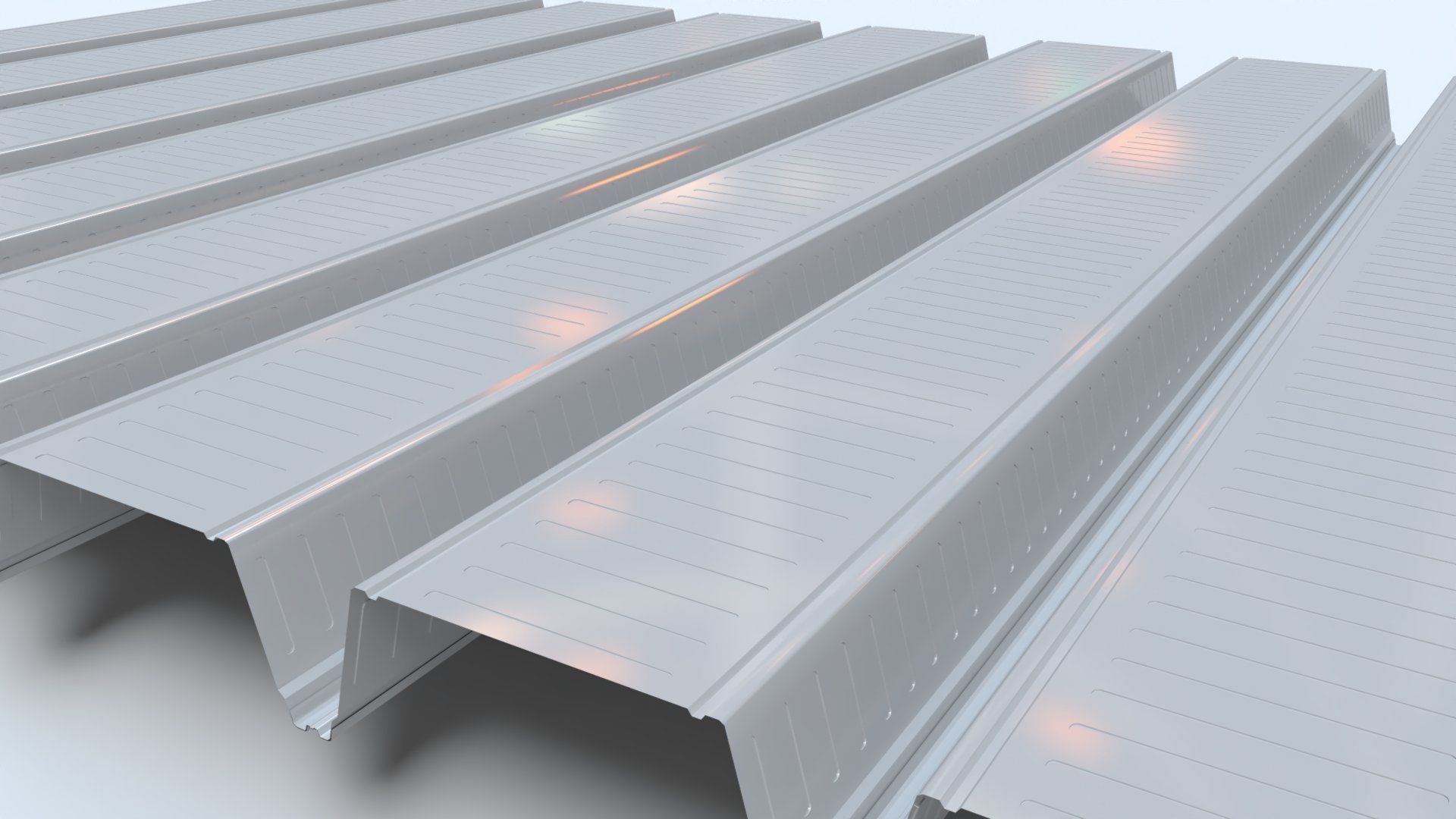 Composite Metal Deck Flooring 3D model_4