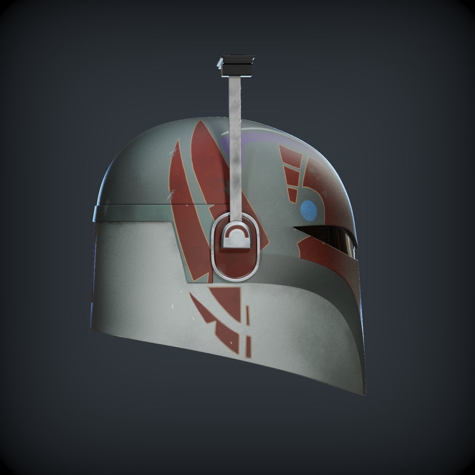 SABINE WREN HELMET FROM AHSOKA 1to1 SCALE 3D print model_15