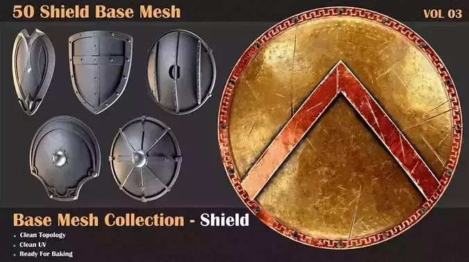 50 Shield Base Mesh - VOL 03 
