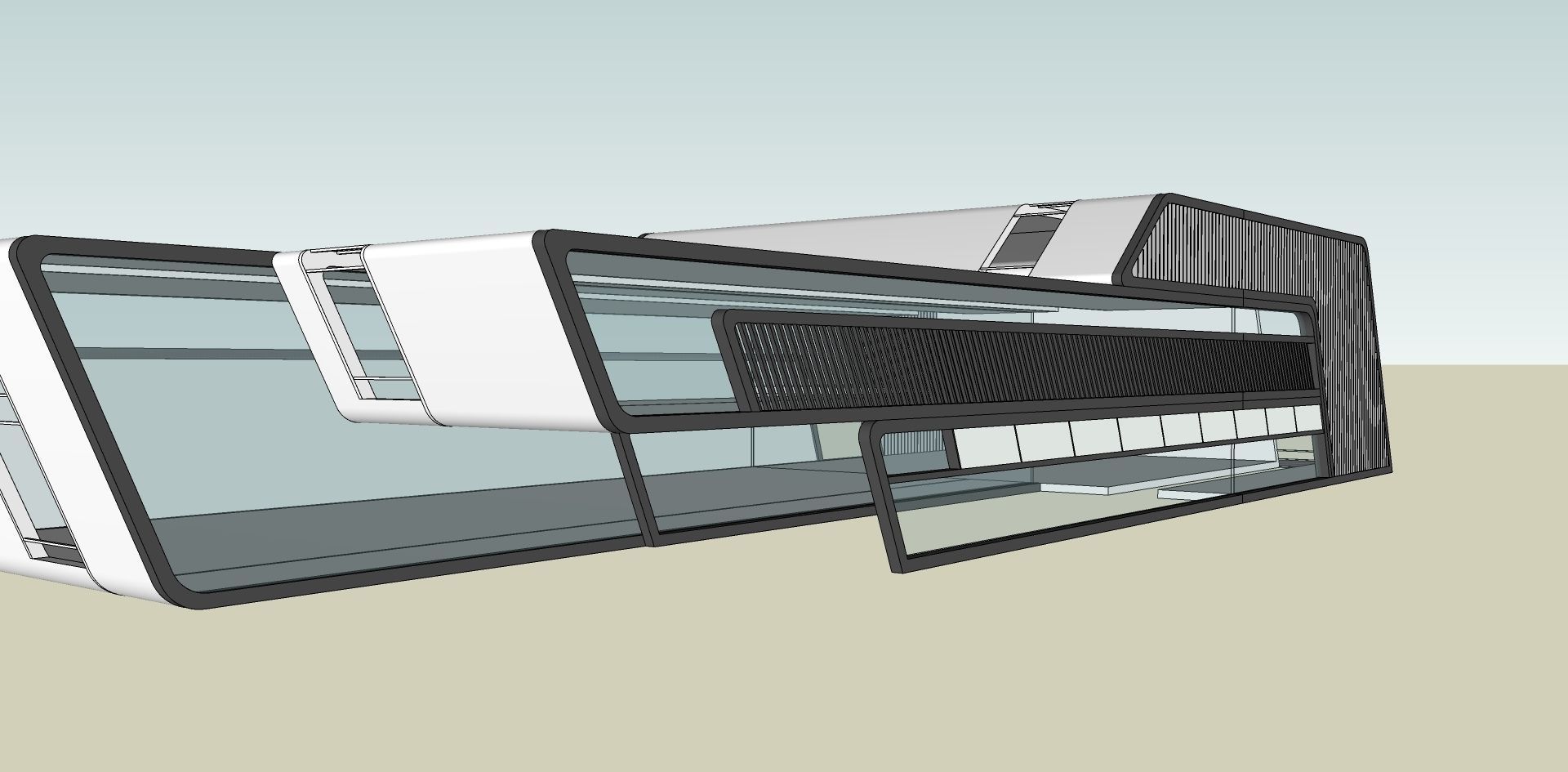 car showroom contemporary 3dsketchup model 3D model_4