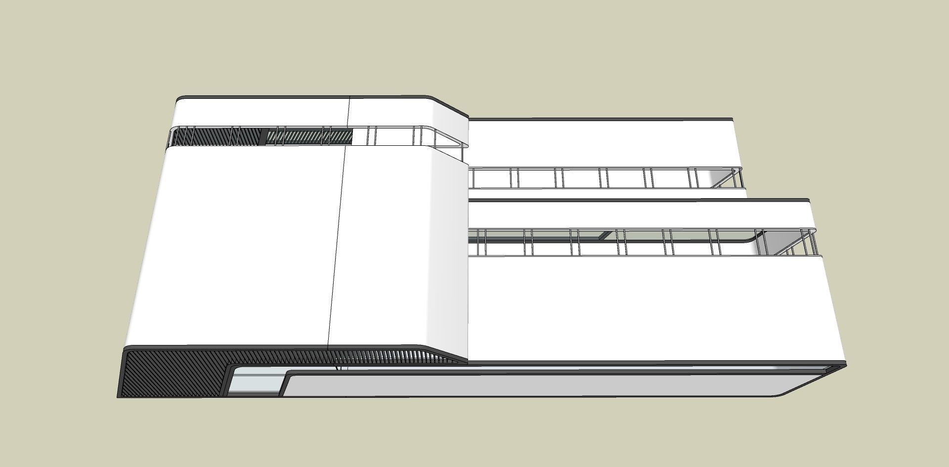 car showroom contemporary 3dsketchup model 3D model_2