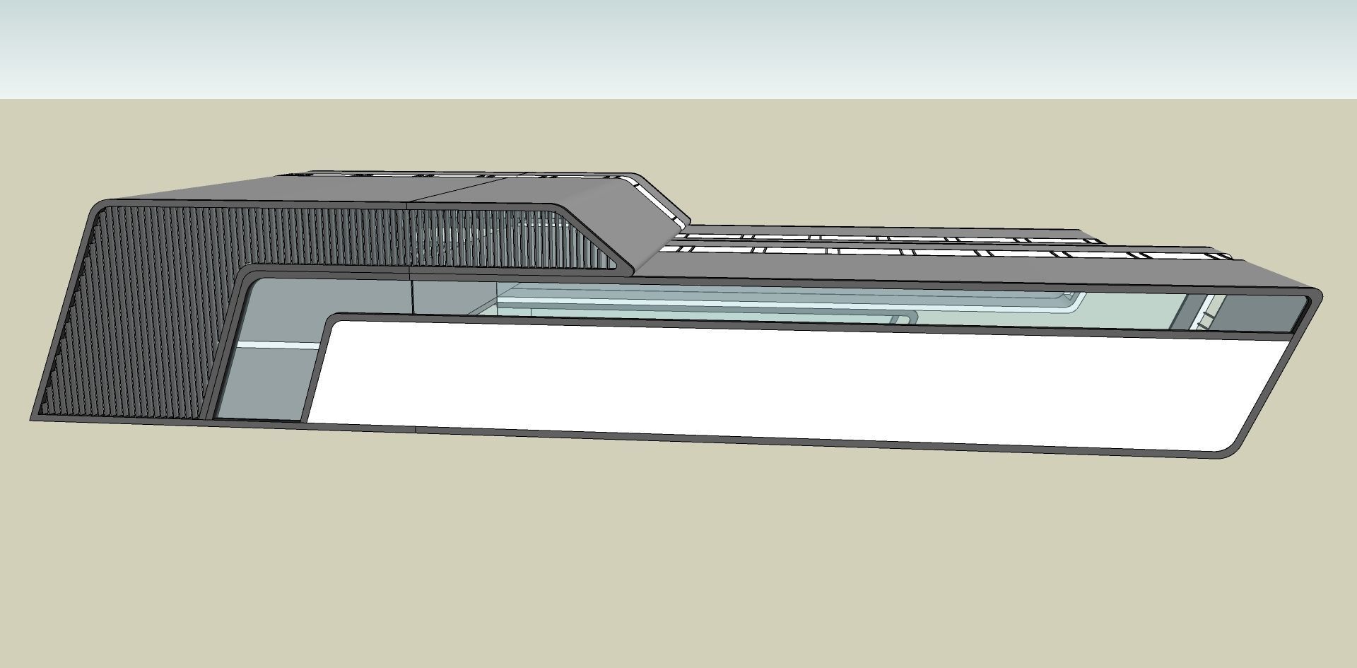 car showroom contemporary 3dsketchup model 3D model_1