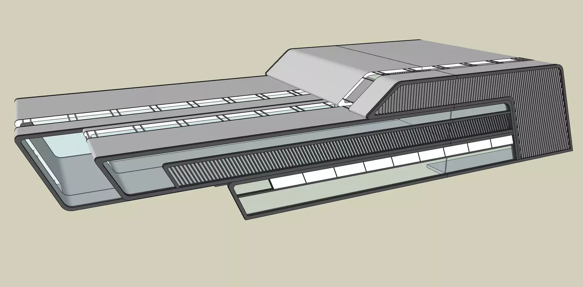 car showroom contemporary 3dsketchup model 3D model_0