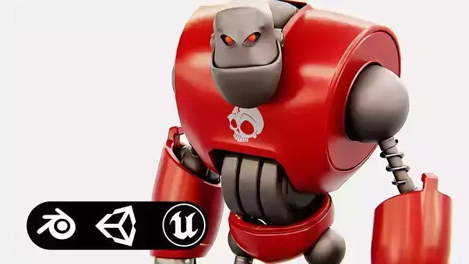 CRAZY FROG ROBOT Rigged for Unreal Engine - Unity - MIXAMO 3D model