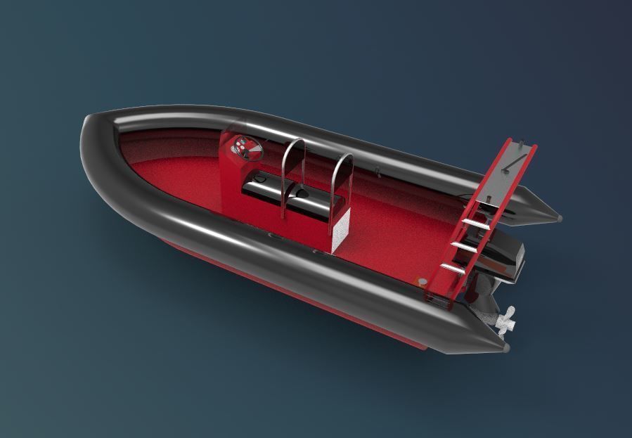 rigid inflatable boat 3D model_3