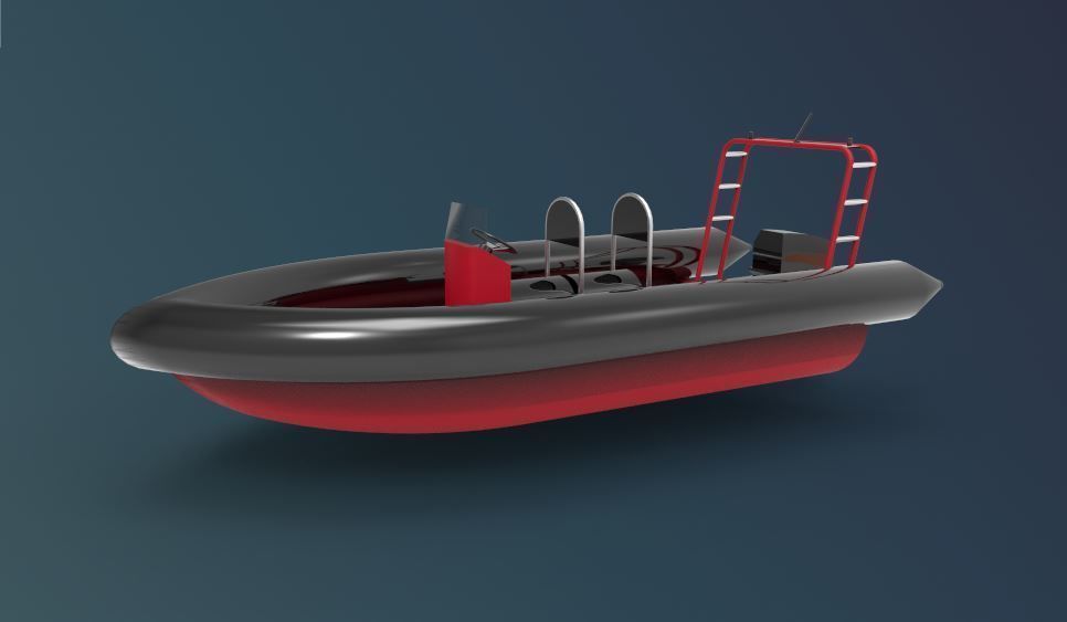 rigid inflatable boat 3D model_1