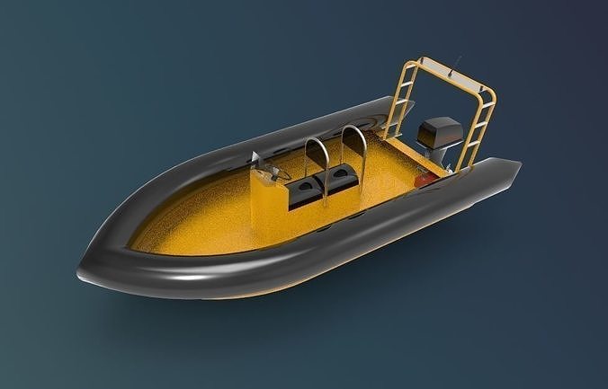 rigid inflatable boat  3D model