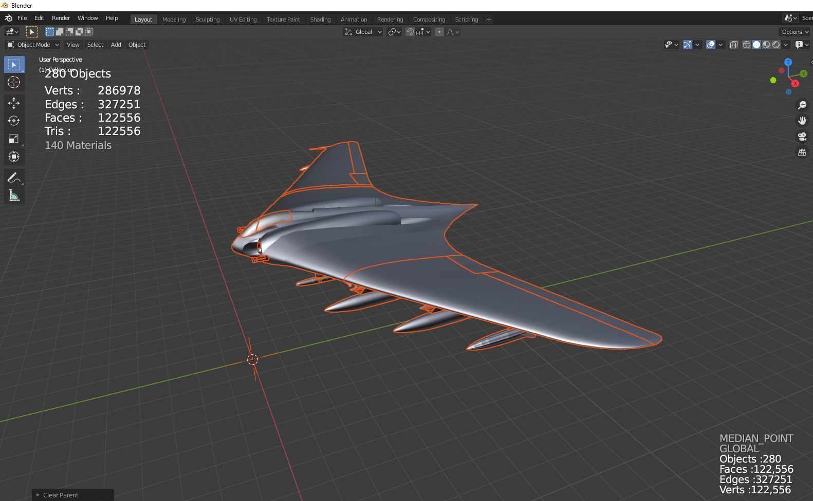 Horten Ho 229 aircraft 3D model_5