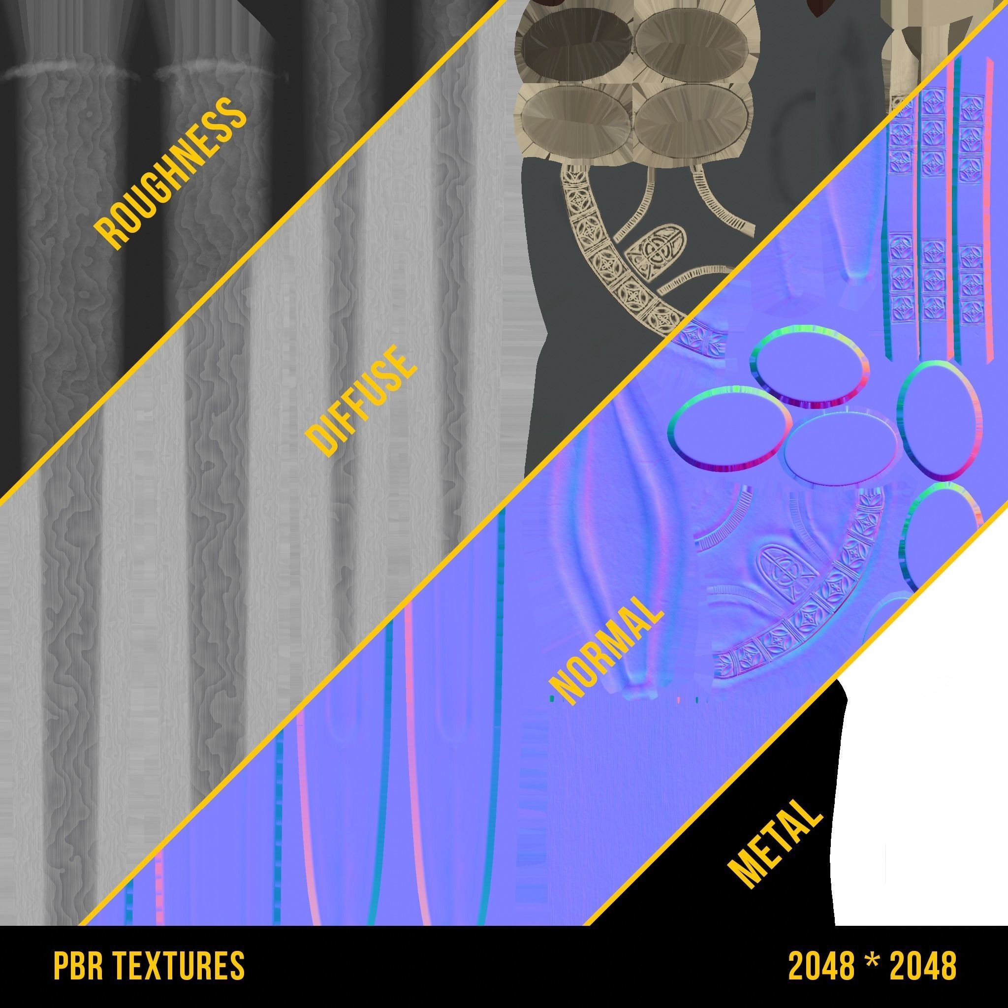 Gilling Sword Low-poly 3D model_3