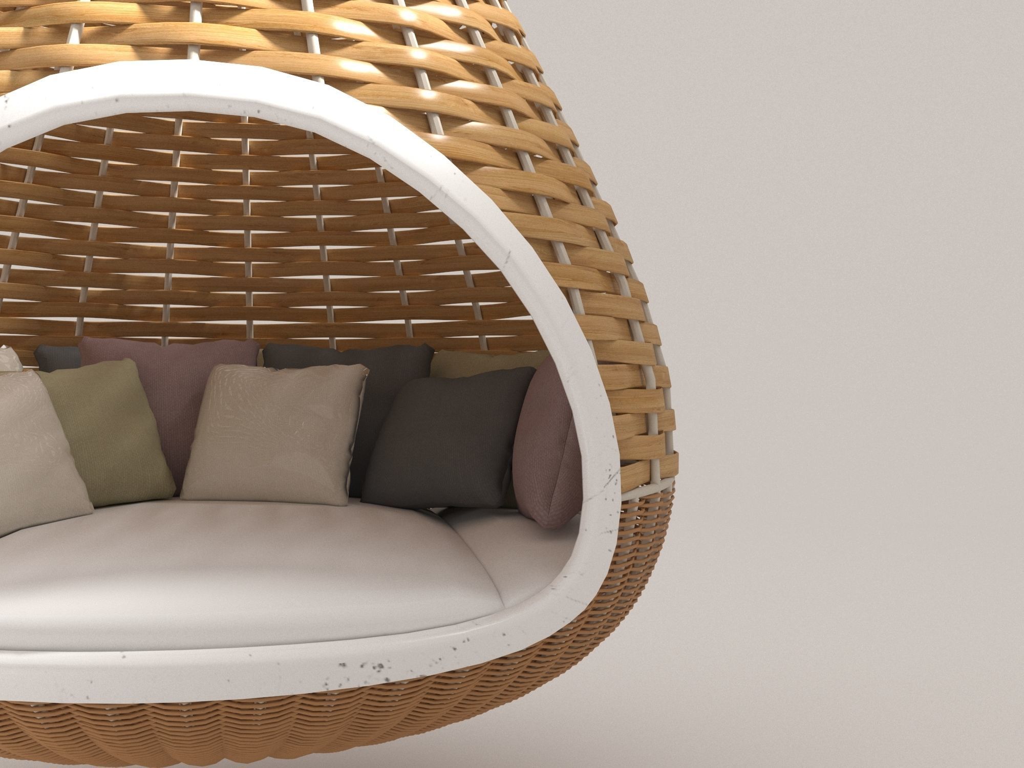 DEDON Nestrest Hanging Lounger Low Poly 3D model_2