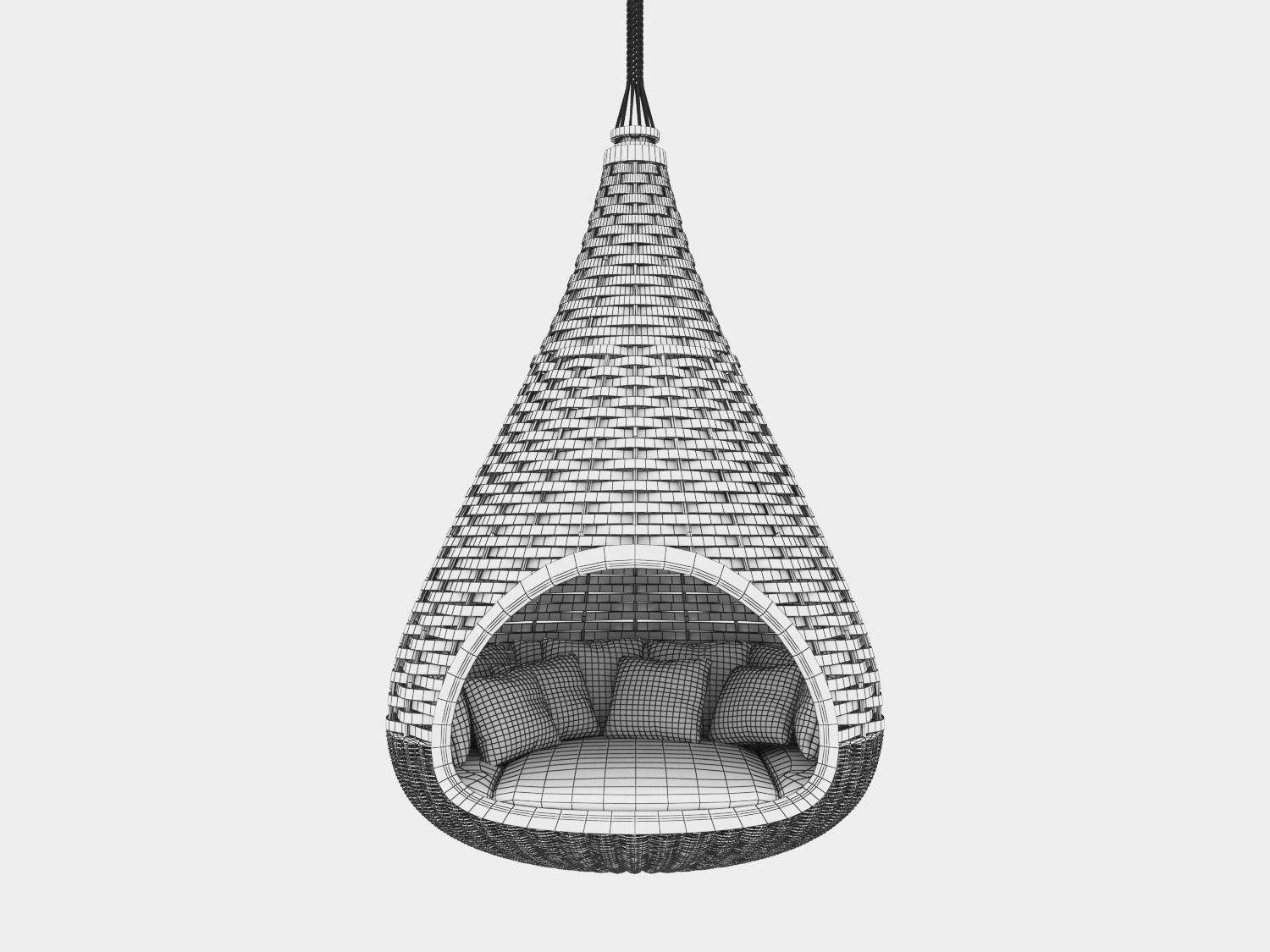 DEDON Nestrest Hanging Lounger Low Poly 3D model_5