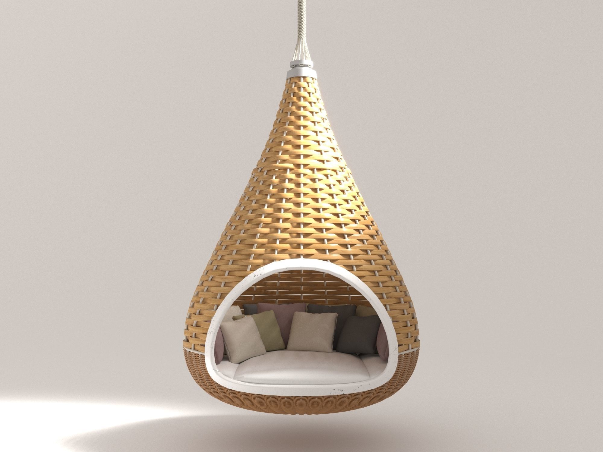 DEDON Nestrest Hanging Lounger Low Poly 3D model_1