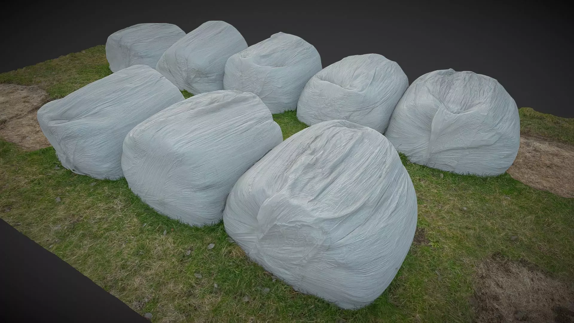 Foiled straw bales 3D model