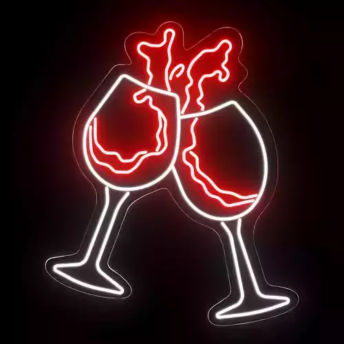 Wine Cheers Neon Sign