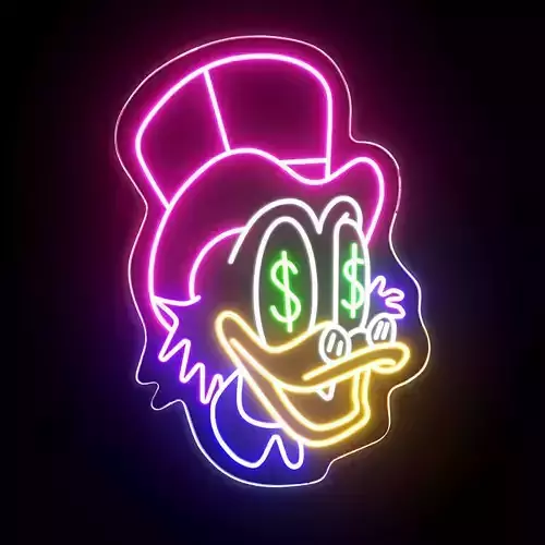 Donald Duck Neon Sign