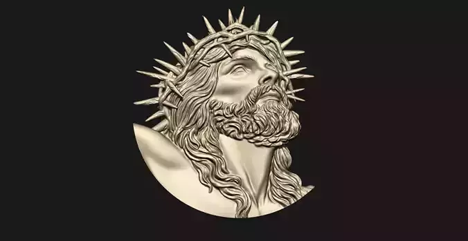 Crucified Jesus Pendant 3D print model