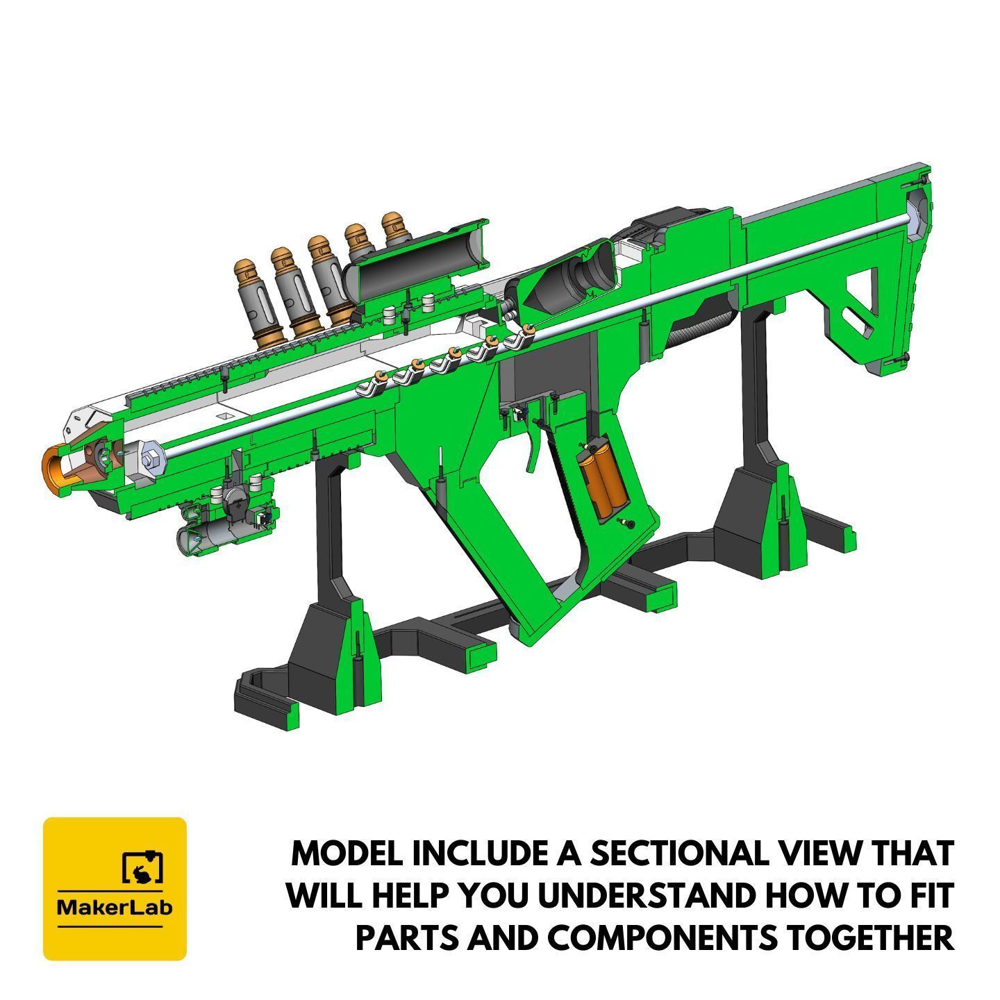 PLAS-1 Scorcher - Helldivers 2 - STL CAD set - Commercial Use 3D print model_16
