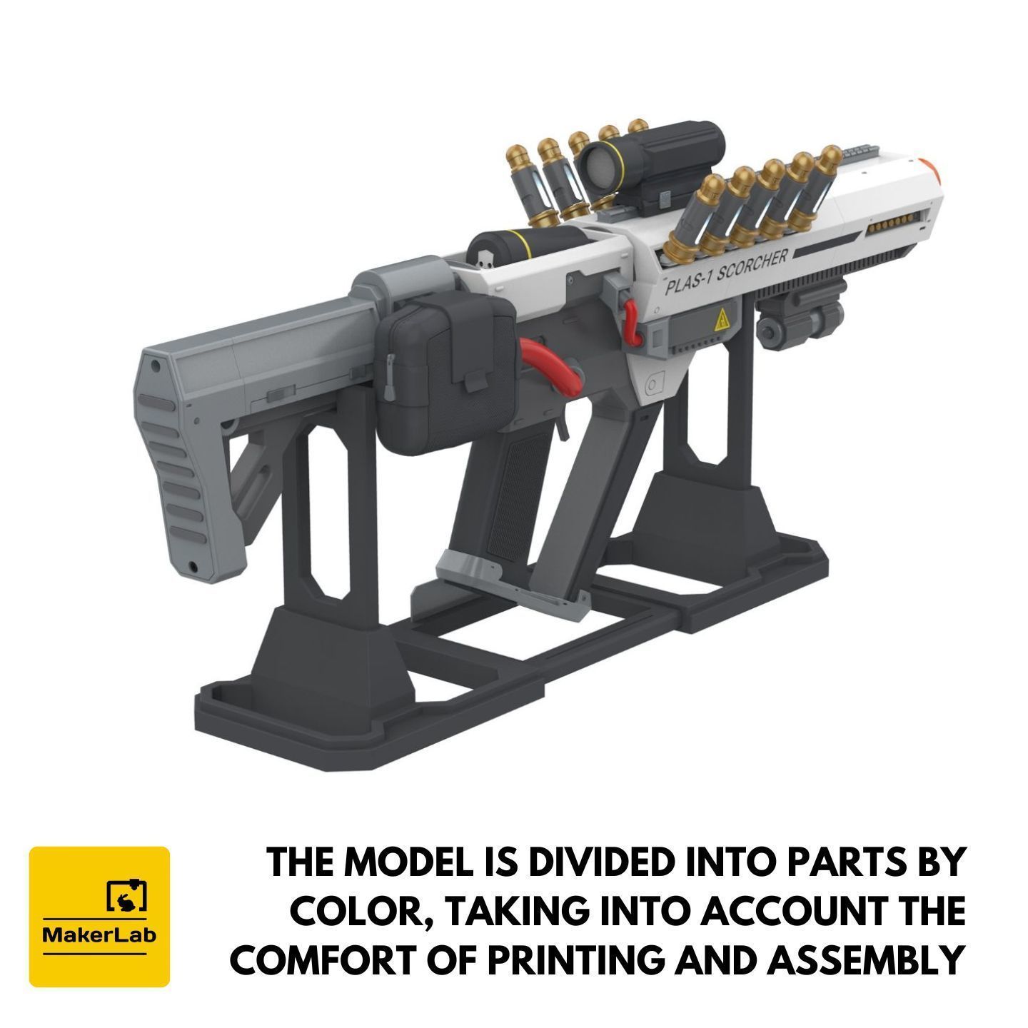 PLAS-1 Scorcher - Helldivers 2 - STL CAD set - Commercial Use 3D print model_6