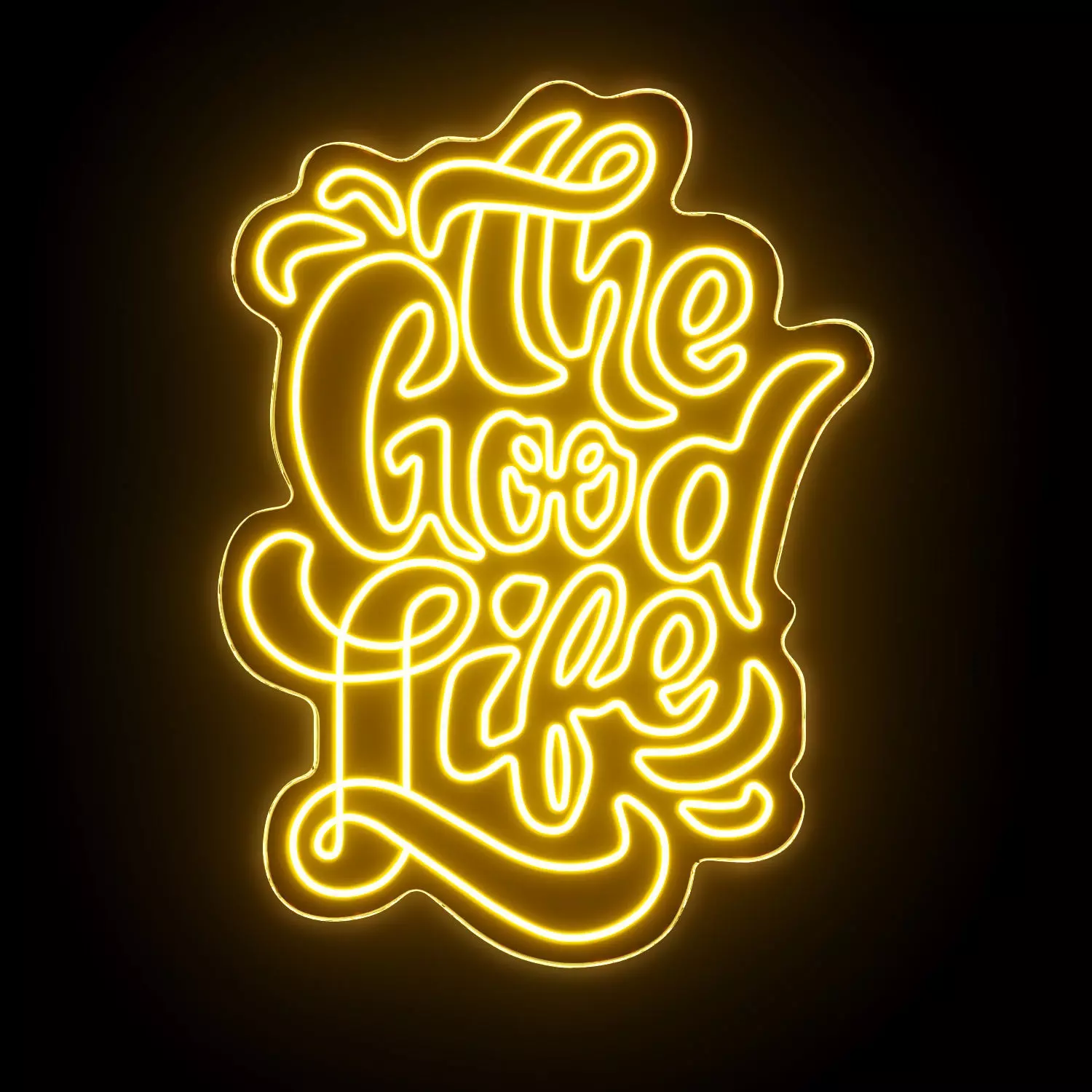 The Good Life Neon Sign 3D model_0