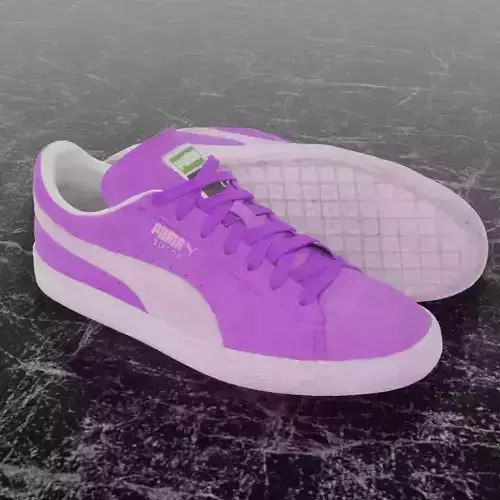 PUMA 3D SHOES - PURPLE - SUEDE Low-poly 3D model