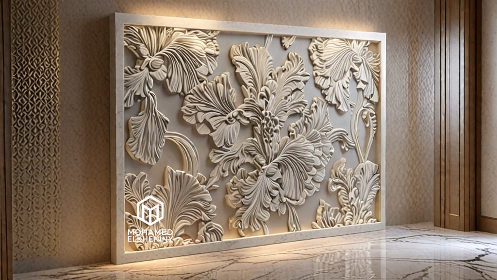 Modern Wall Panel Relief for CNC and 3D Printing 05 3D print model_11