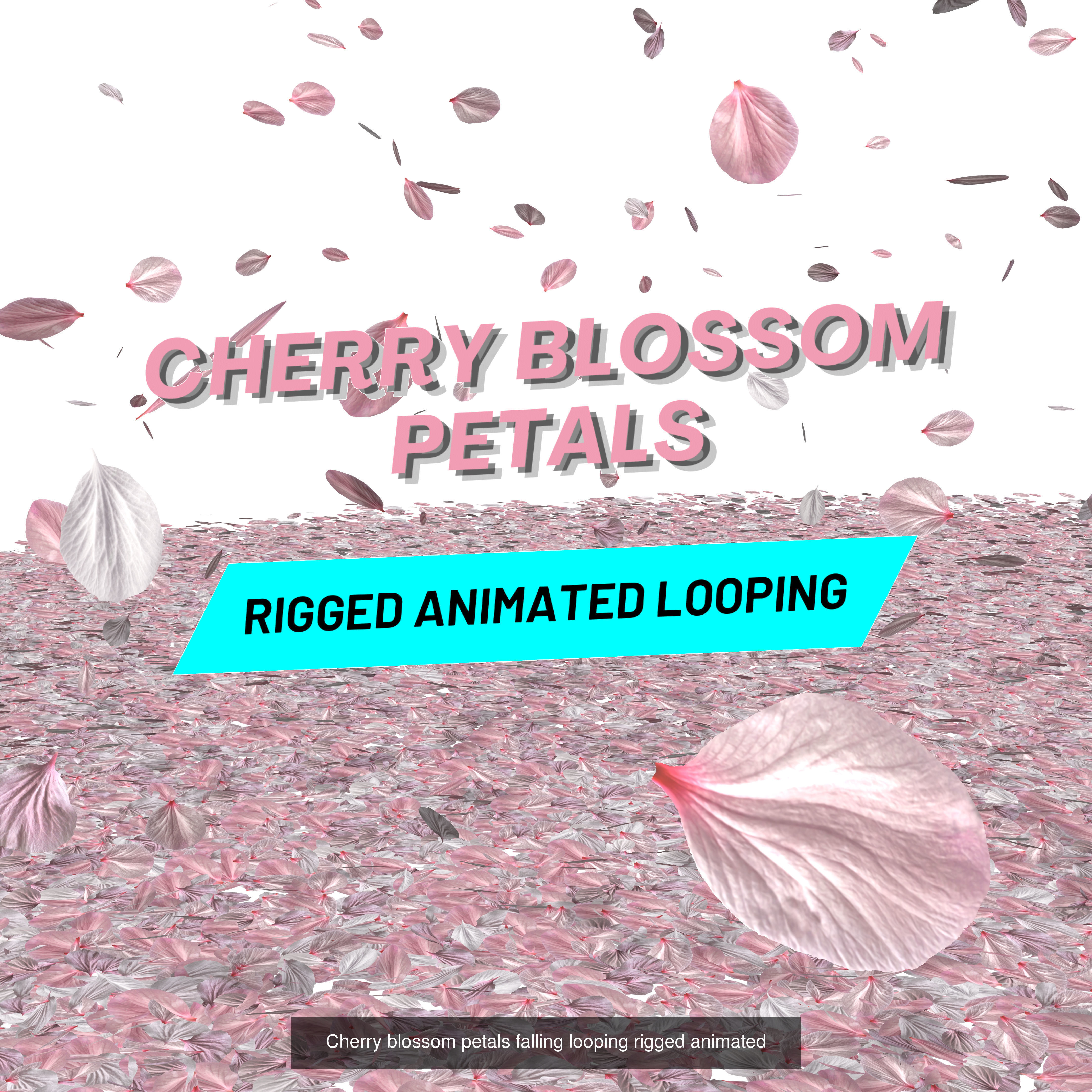 Falling Leaves looping low poly animations 3D Model Collection_5