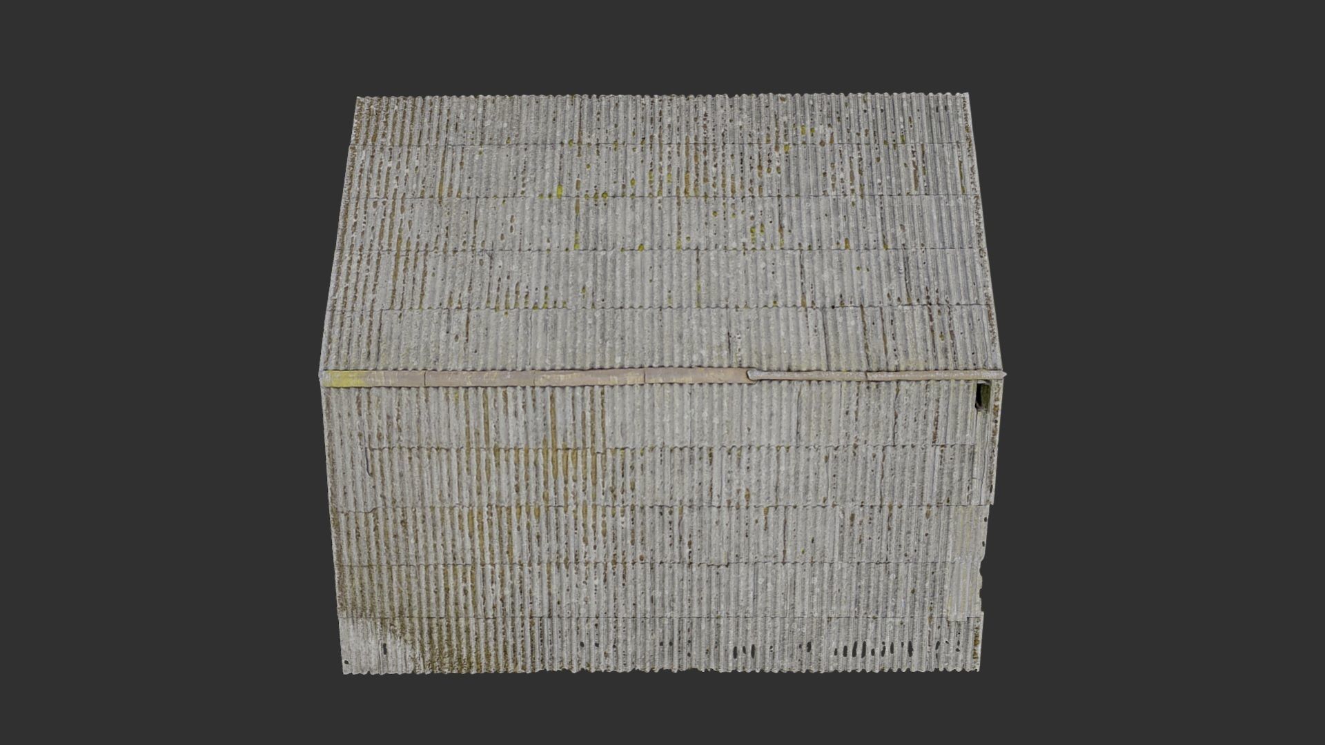 Old wooden barn with a big gates 3D model_3