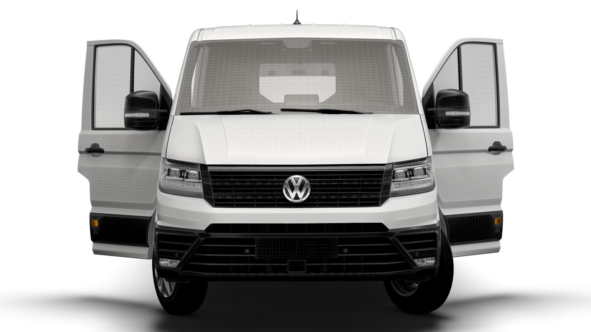 VW Crafter Panel Van L2H1 HQ Interior 2023 3D model_18