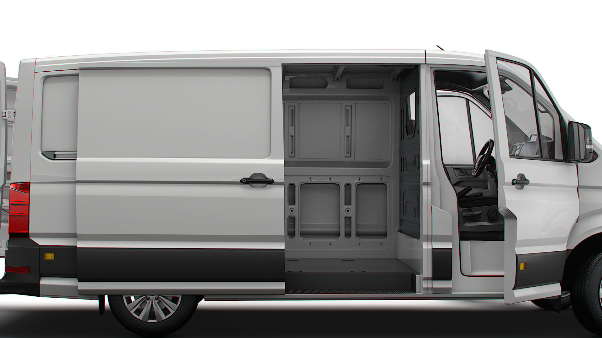 VW Crafter Panel Van L2H1 HQ Interior 2023 3D model_4