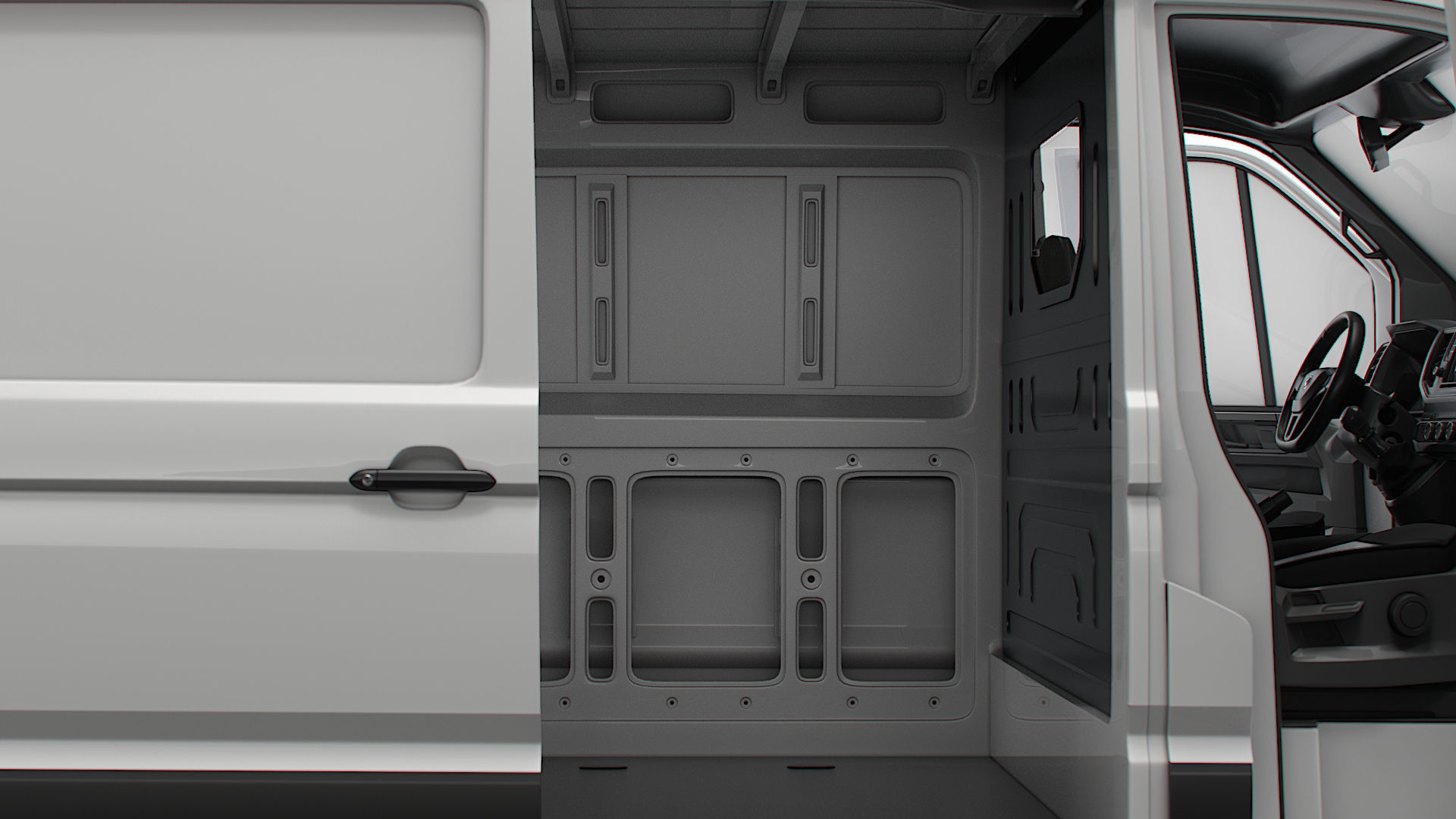 VW Crafter Panel Van L2H1 HQ Interior 2023 3D model_9