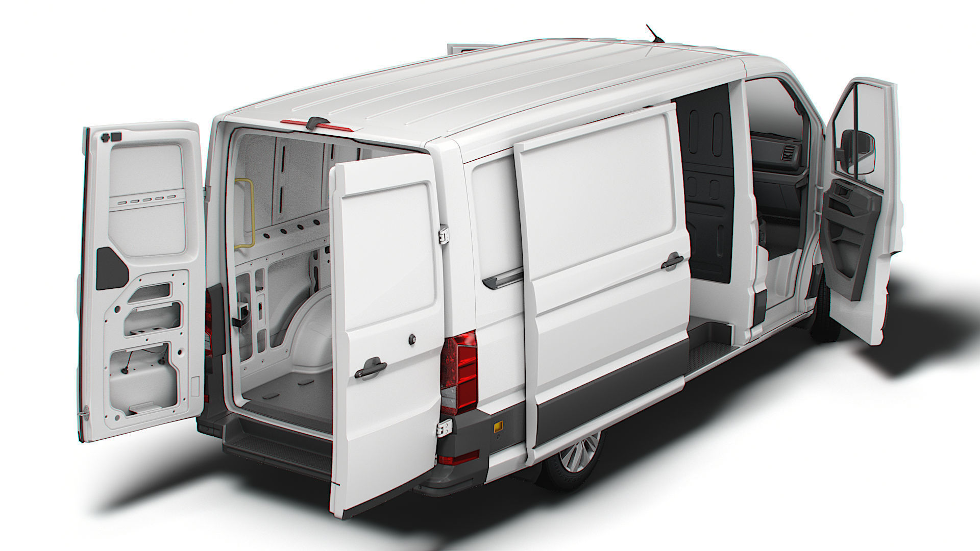 VW Crafter Panel Van L2H1 HQ Interior 2023 3D model_2