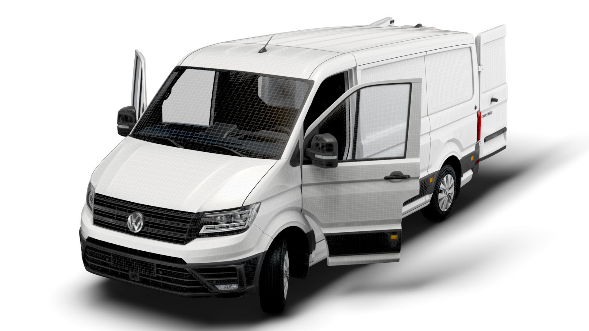 VW Crafter Panel Van L2H1 HQ Interior 2023 3D model_20