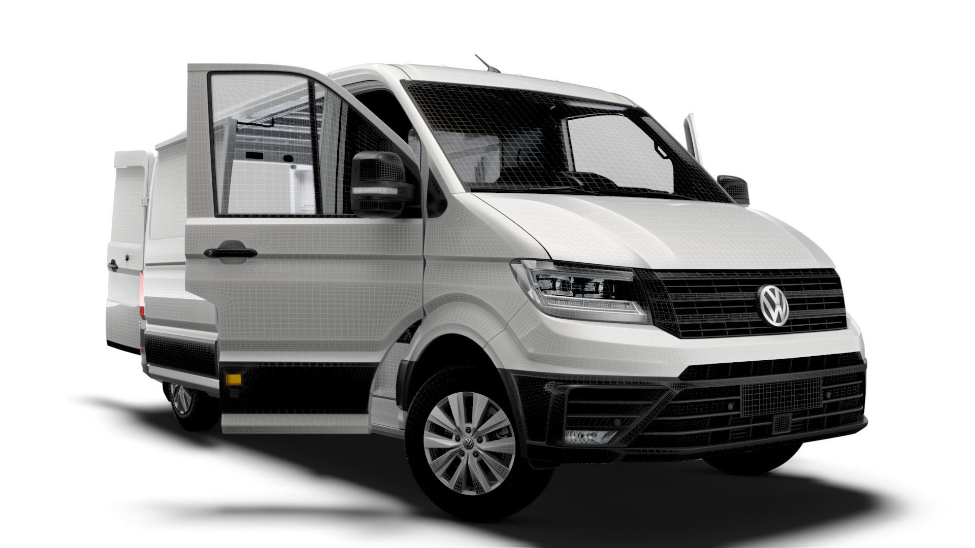 VW Crafter Panel Van L2H1 HQ Interior 2023 3D model_12