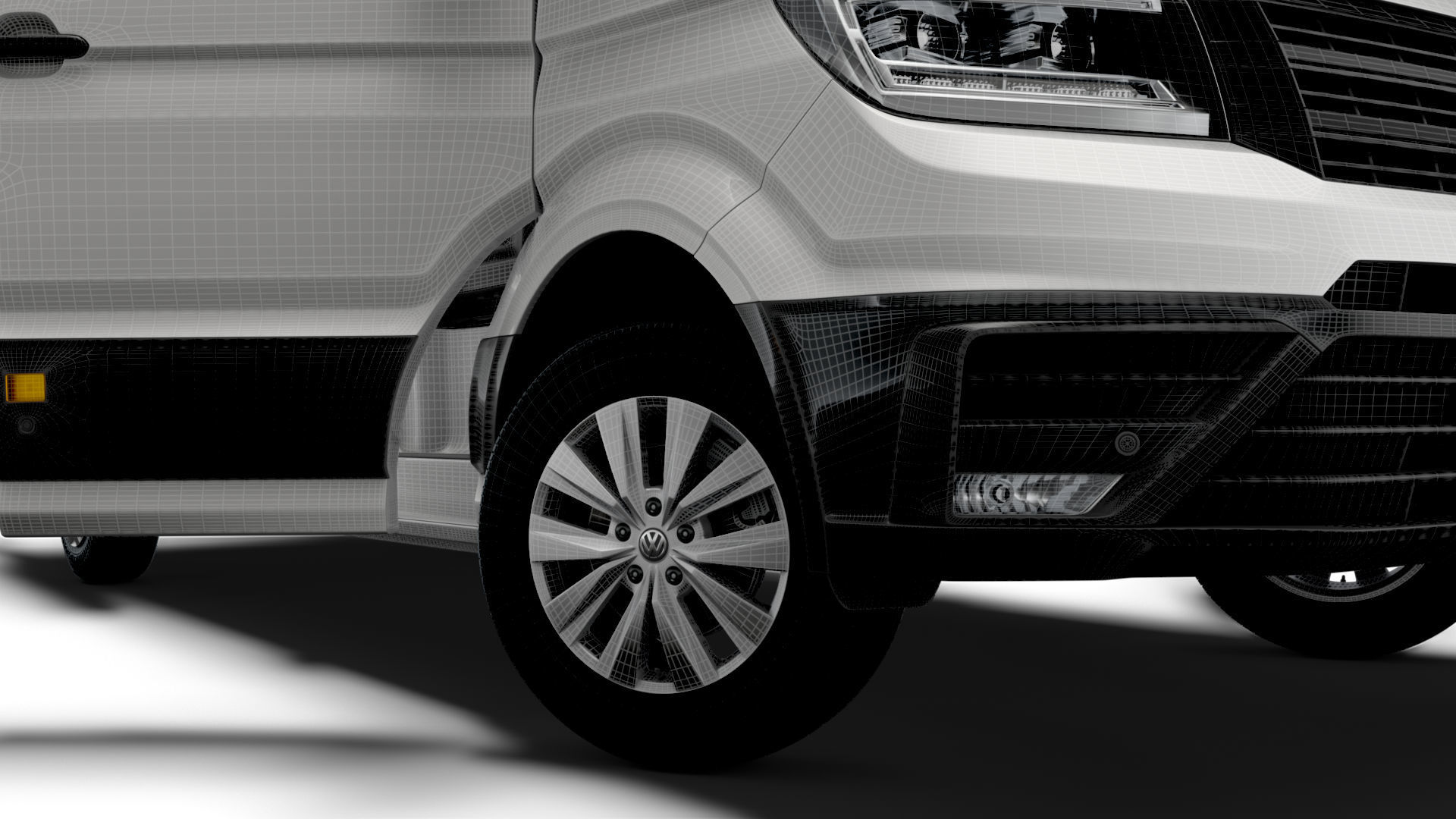 VW Crafter Panel Van L2H1 HQ Interior 2023 3D model_17